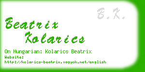 beatrix kolarics business card
